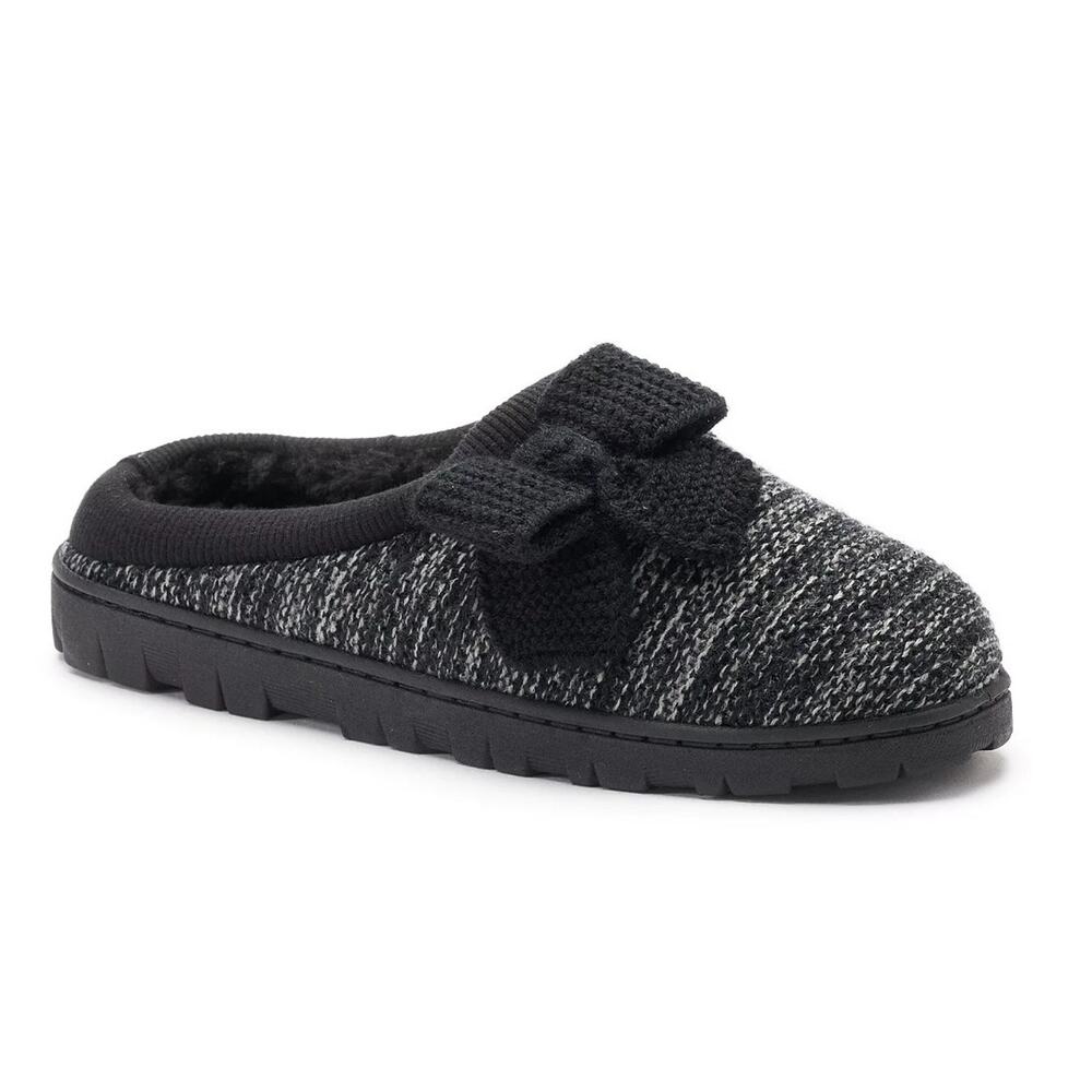 Sonoma Women's Goods For Life Knit Bow Clog Slippers Size 7-8